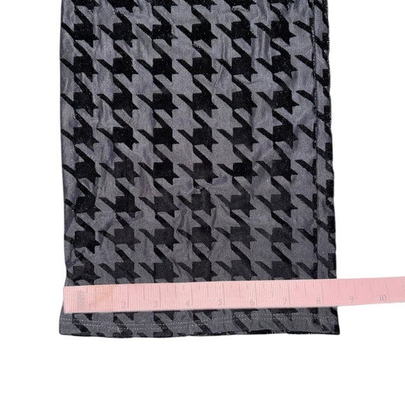 Naked Wardrobe Black Sheer & Velvet Houndstooth Long Sleeve Jumpsuit Size Small - Picture 6 of 9